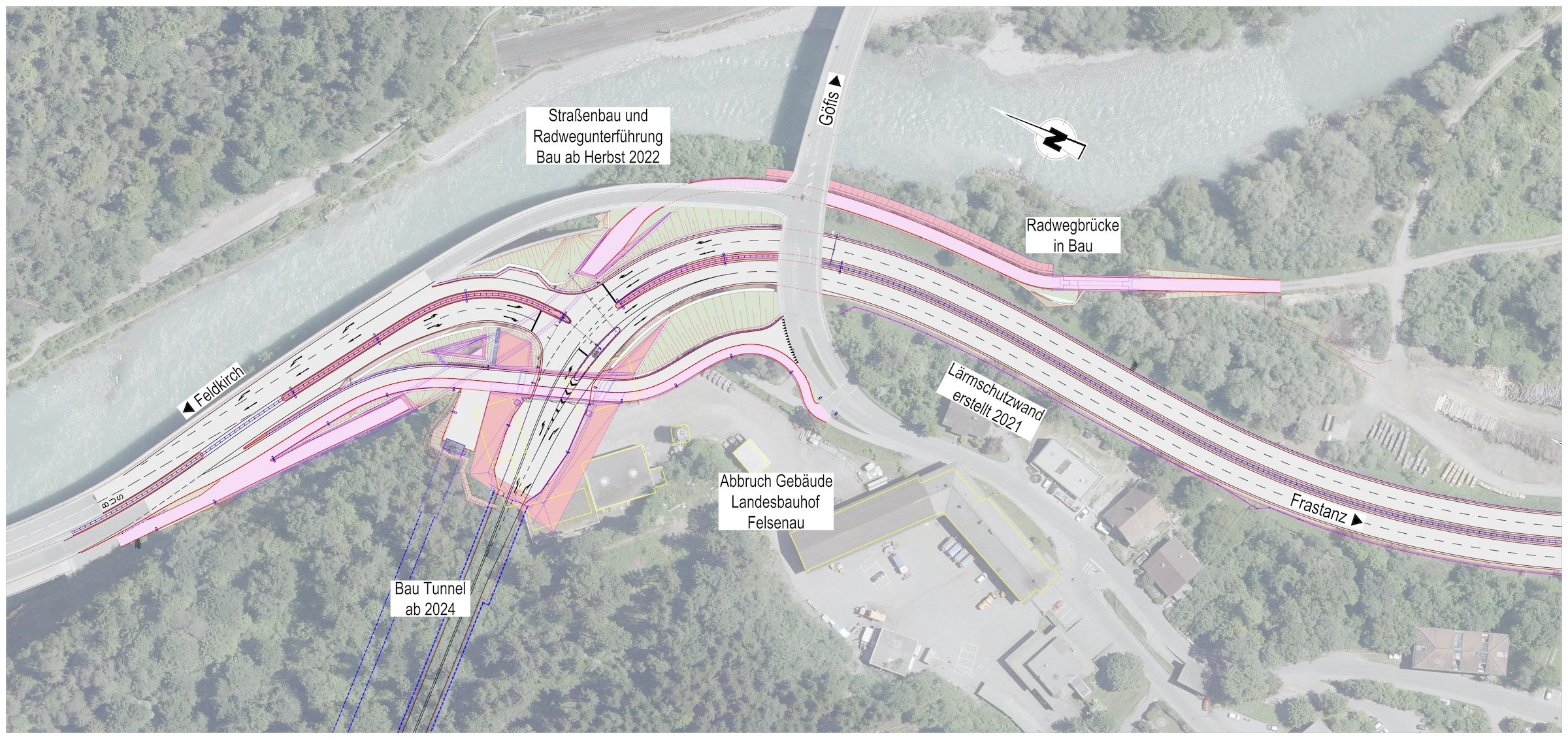 Die kommenden Baumaßnahmen in der Felsenau im Überblick.