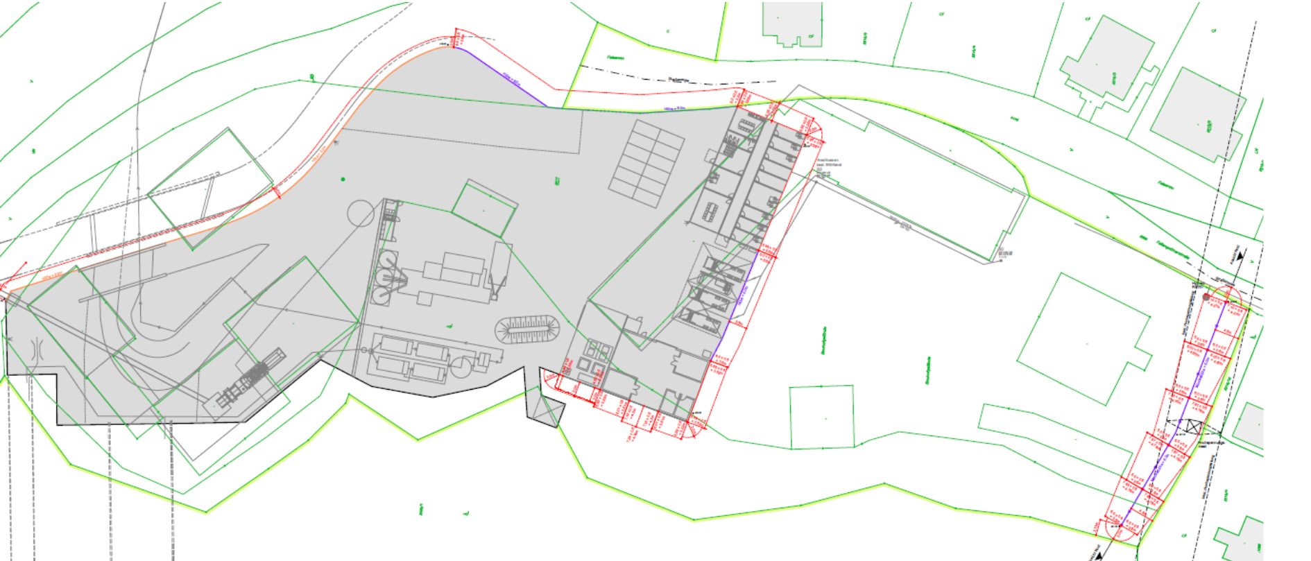 Baustelleneinrichtung Felsenau mit Lärmschutzmaßnahmen gemäß UVE