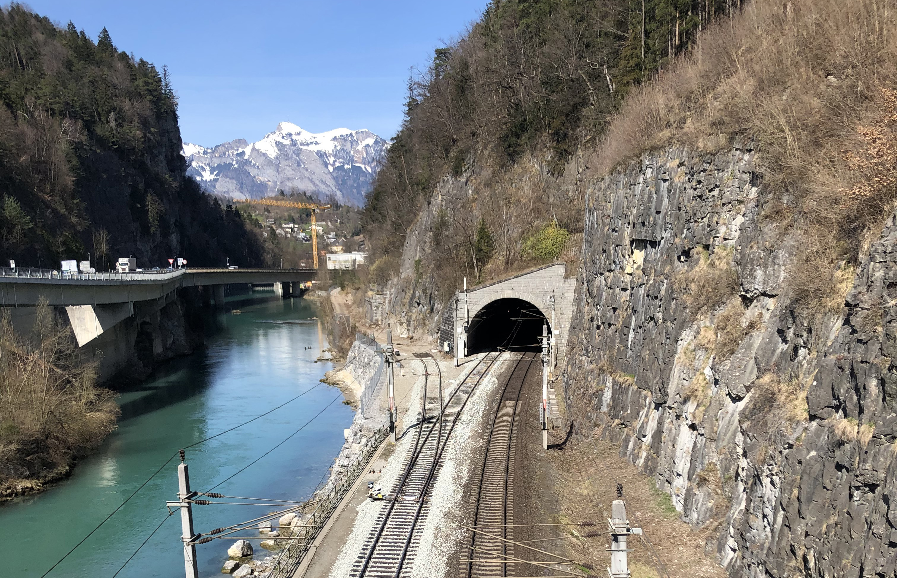 Die neue Weiche ermöglicht den umweltschonenden Abtransport des Ausbruchs.